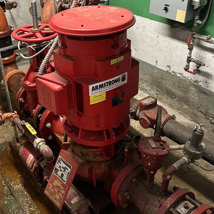 Sécurité incendie : Pompe incendie et robinetterie du réseau de gicleurs